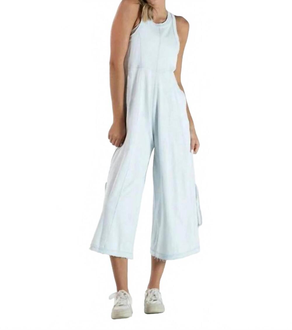 NEW SIMPLY SOUTHERN misty falls jumpsuit in washed mist